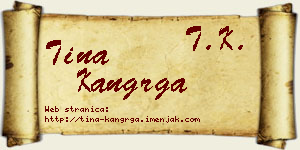 Tina Kangrga vizit kartica